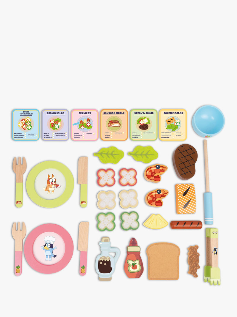 Bluey BBQ and salad playset 33 pieces, UK version