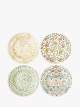 John Lewis Morris & Co. Earthenware Side Plate, Set of 4, 23cm, Multi- Buy online at McGrocer
