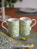 Morris & Co. Willow earthenware mugs set of 2 340ml (British brand)