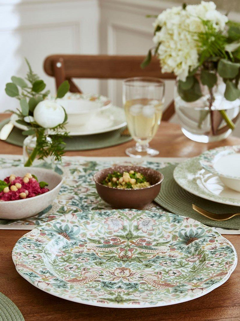 Morris & Co Strawberry Thief 30.7cm plate, imported from the UK