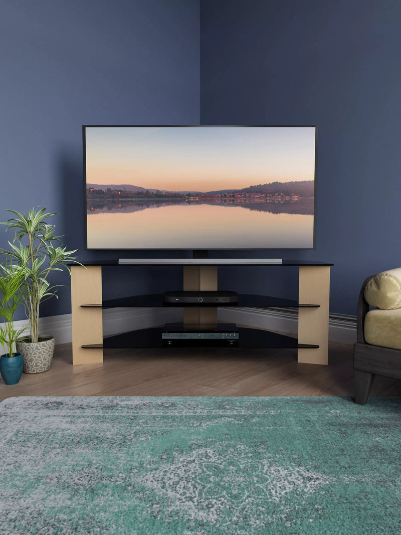 AVF Varano 1100 corner TV stand for 55 inch TVs, UK version