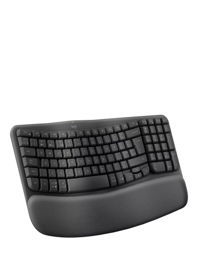 John Lewis Logitech Wave Keys Wireless Ergonomic Keyboard, Graphite- Buy online at McGrocer