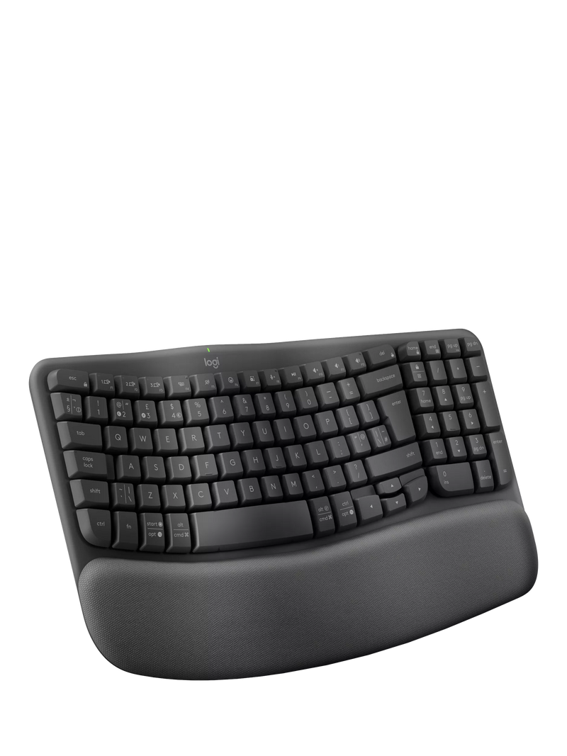 Logitech Wave Keys wireless ergonomic keyboard Graphite, UK version