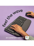 Logitech Wave Keys wireless ergonomic keyboard Graphite, UK version