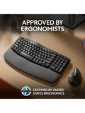 Logitech Wave Keys wireless ergonomic keyboard Graphite, UK version