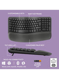 Logitech Wave Keys wireless ergonomic keyboard Graphite, UK version