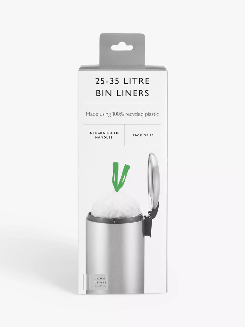 John Lewis bin bags 25-35L pack of 20, imported from the UK