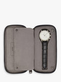 TUMI leather travel watch case black embossed, UK version