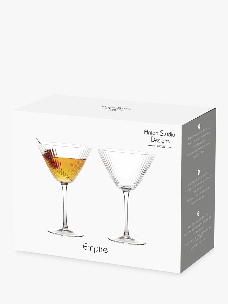 Anton Studio Designs Empire cocktail glasses set of 2 350ml (British brand)