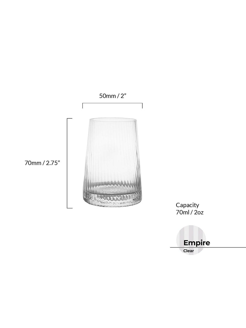 Anton Studio Designs Empire shot glasses set of 4 clear - British product
