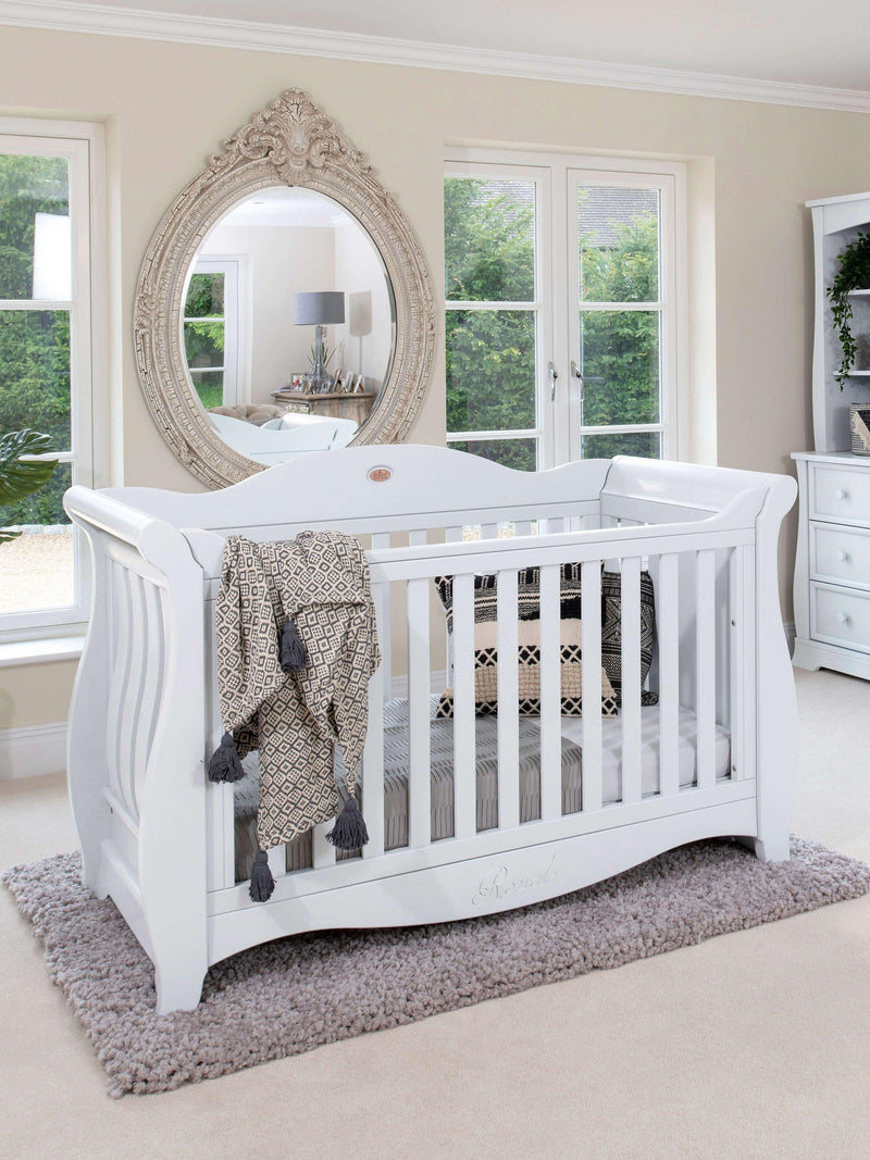 Boori Sleigh Royale Cotbed, White