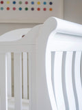 Boori Sleigh Royale Cotbed White - British product