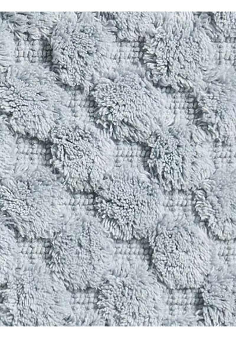 John Lewis Textured Hexagon Bath Mat - Pale Pacific