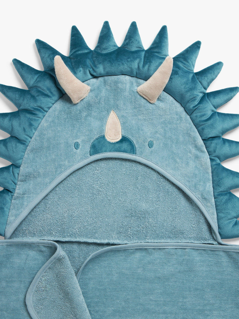 John Lewis kids dino hooded towel blue multi, UK version