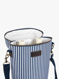 Navigate Three Rivers striped picnic cooler bag navy (British brand)