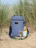 Navigate Three Rivers striped picnic cooler bag navy (British brand)