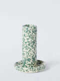 John Lewis speckle green candlestick holder 9.4cm (British brand)