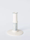 John Lewis stripe stoneware dinner candle holder blue, imported from the UK