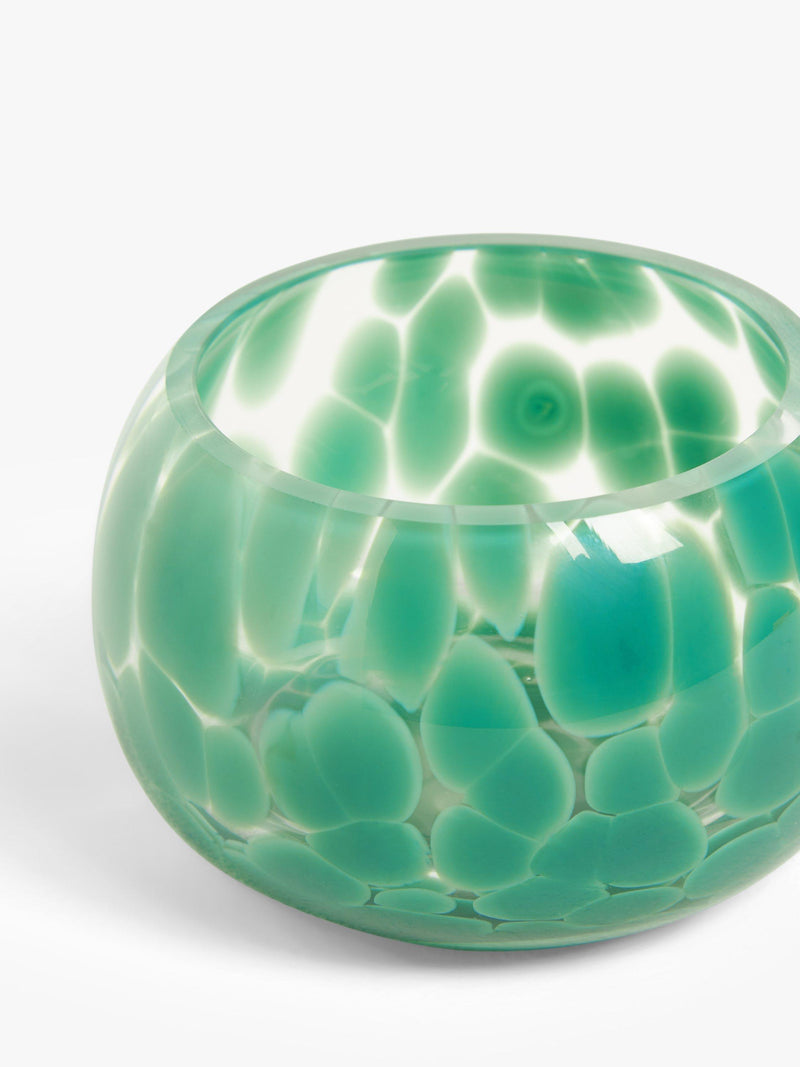John Lewis confetti glass tealight holder green, UK version