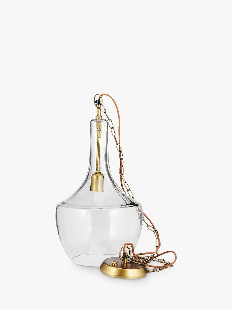 nkuku Agatarla clear glass pendant ceiling light - British product