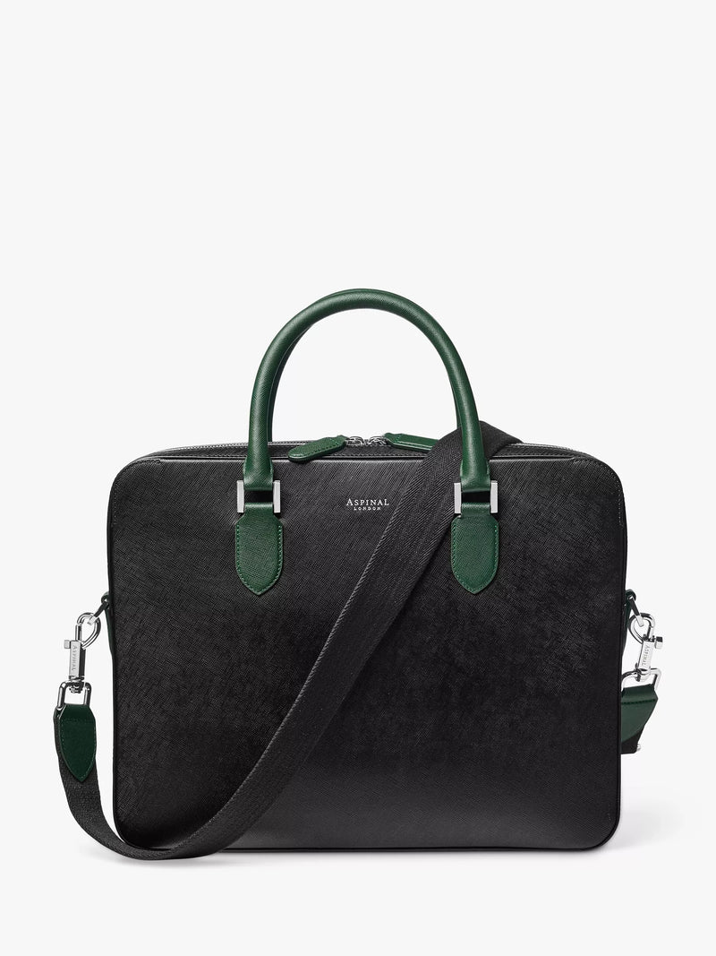 Aspinal of London leather slim briefcase (British brand)
