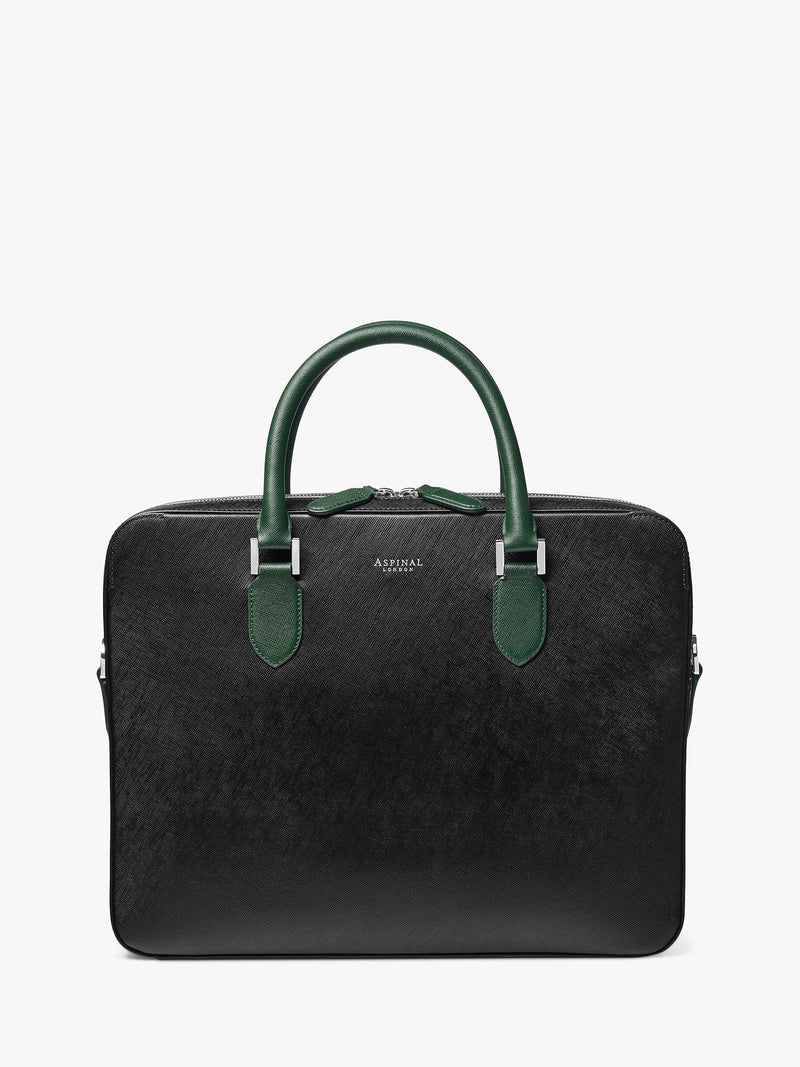 Aspinal of London leather slim briefcase (British brand)