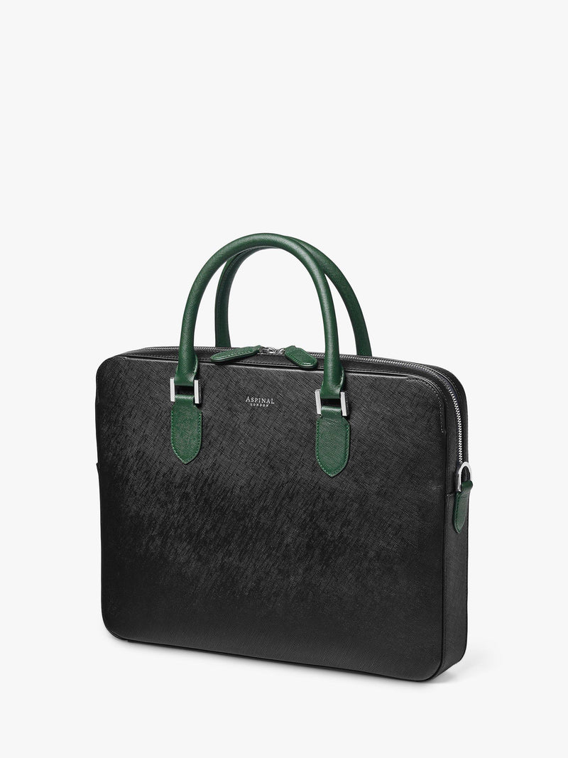 Aspinal of London leather slim briefcase (British brand)
