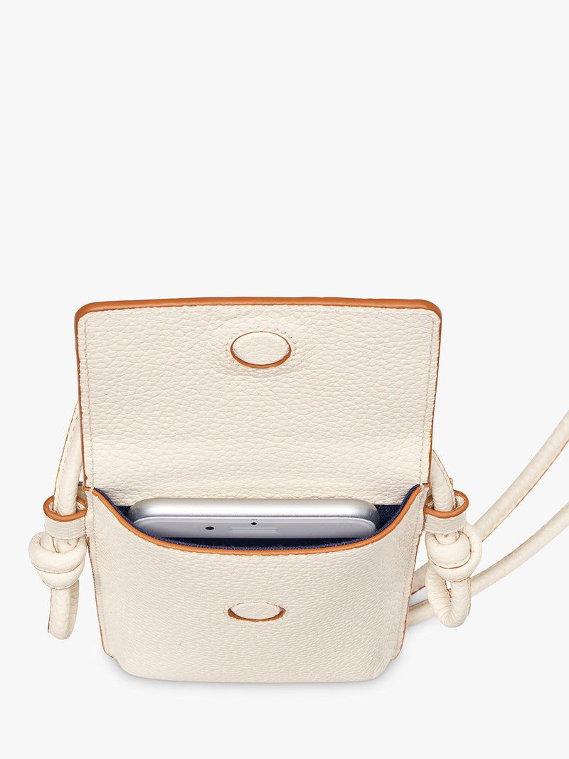 Aspinal of London Ella Pebble Leather Phone Pouch, imported from the UK