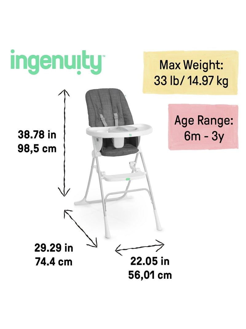 Ingenuity Ity Sun Valley compact folding baby highchair, UK version
