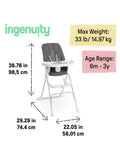 Ingenuity Ity Sun Valley compact folding baby highchair, UK version