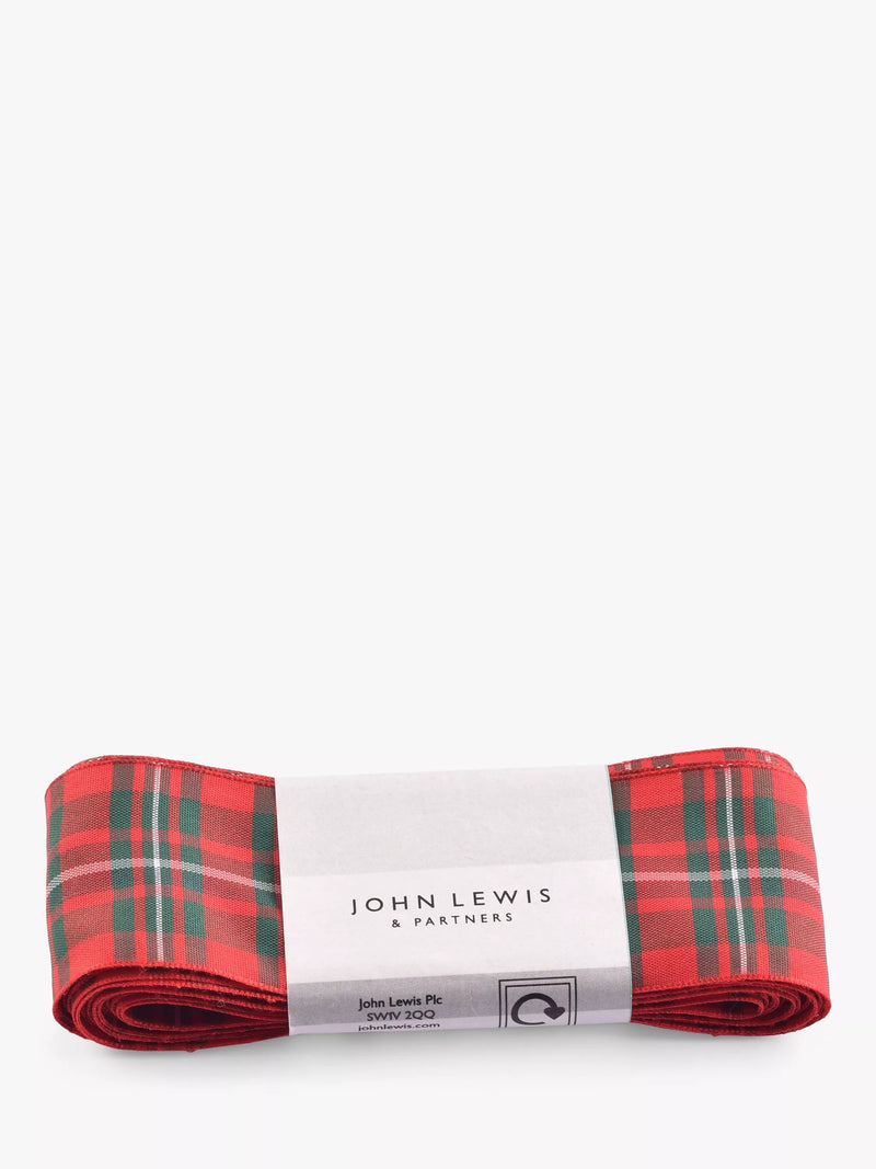John Lewis MacGregor tartan ribbon 5m - British product