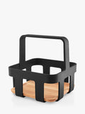 Eva Solo Nordic table condiments caddy black natural oak base, imported from the UK