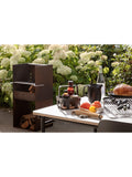 Eva Solo Nordic table condiments caddy black natural oak base, imported from the UK