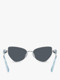 Swarovski women's irregular sunglasses in silver and grey, UK version