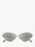 Swarovski cat eye mirrored sunglasses pale gold 55mm - British product