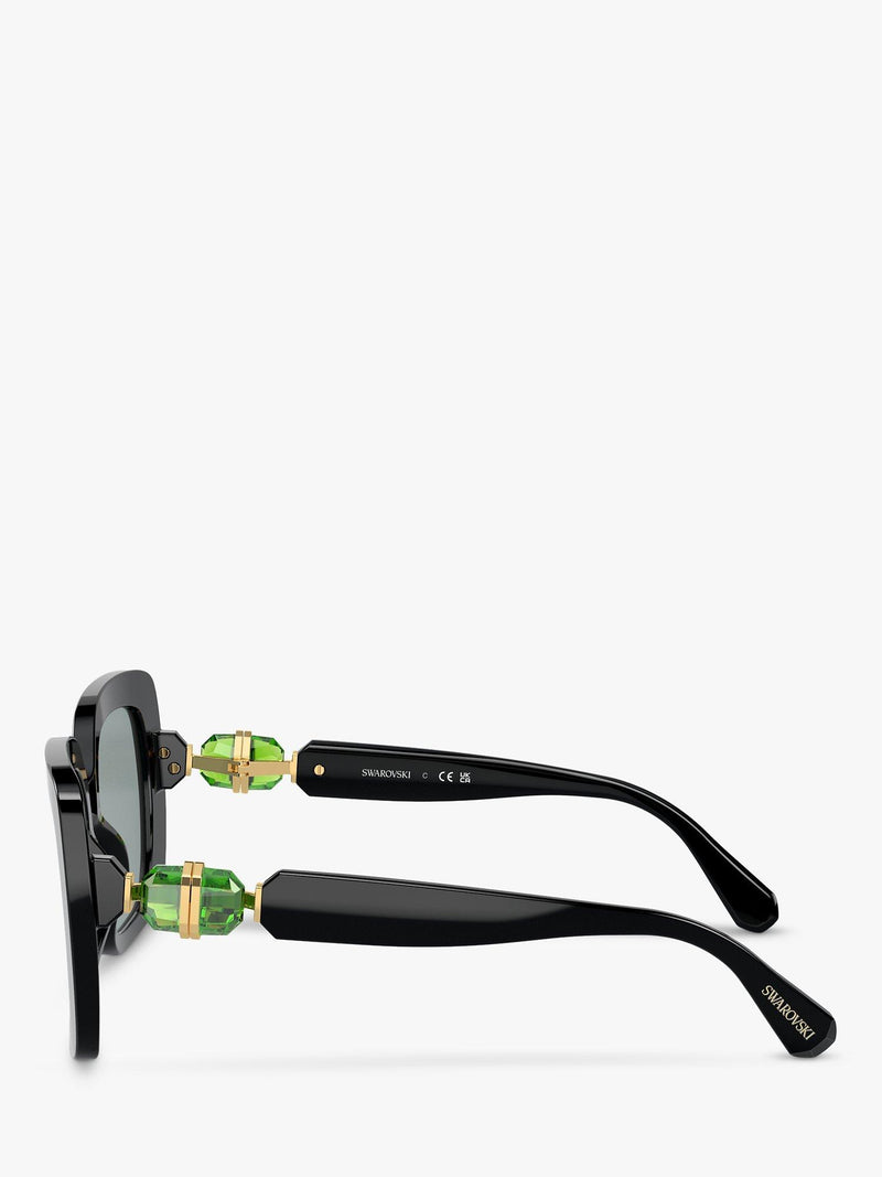 Swarovski square sunglasses black grey (British brand)