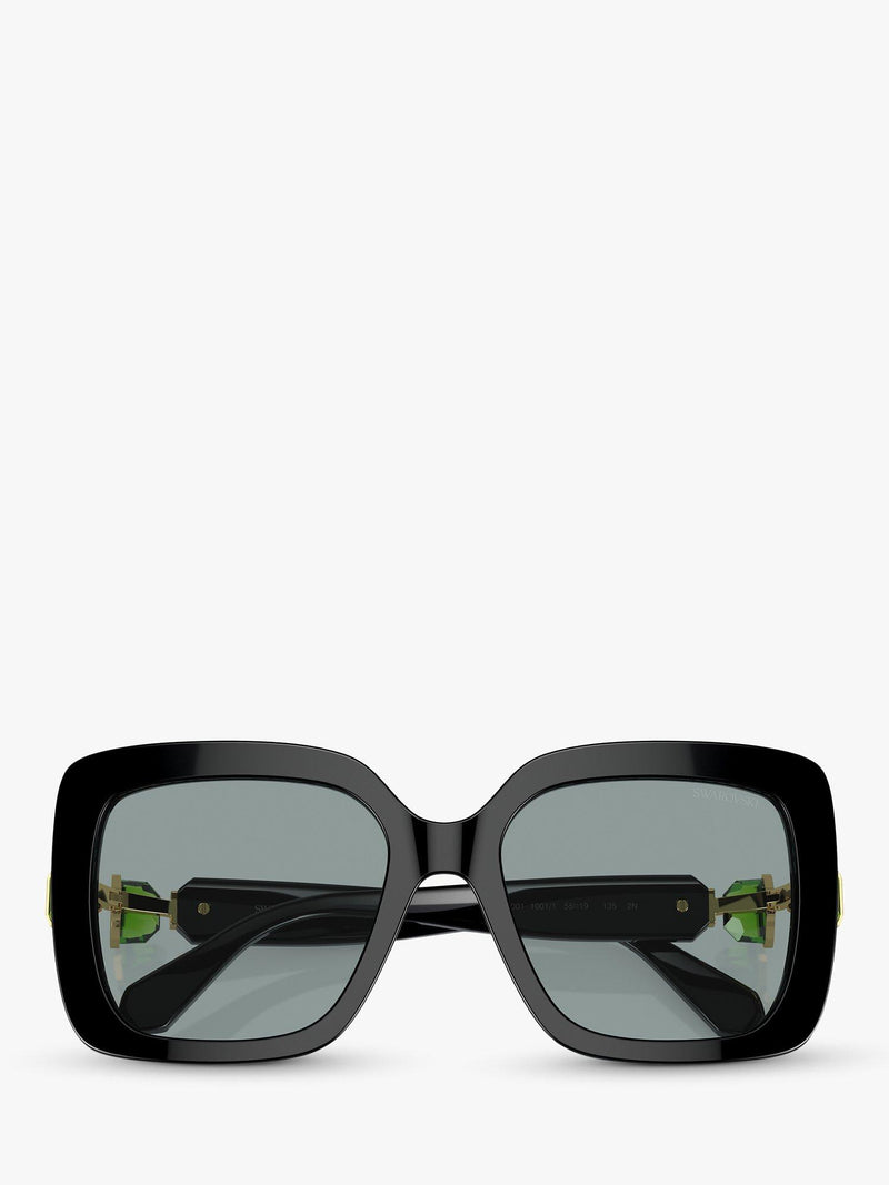 Swarovski square sunglasses black grey (British brand)