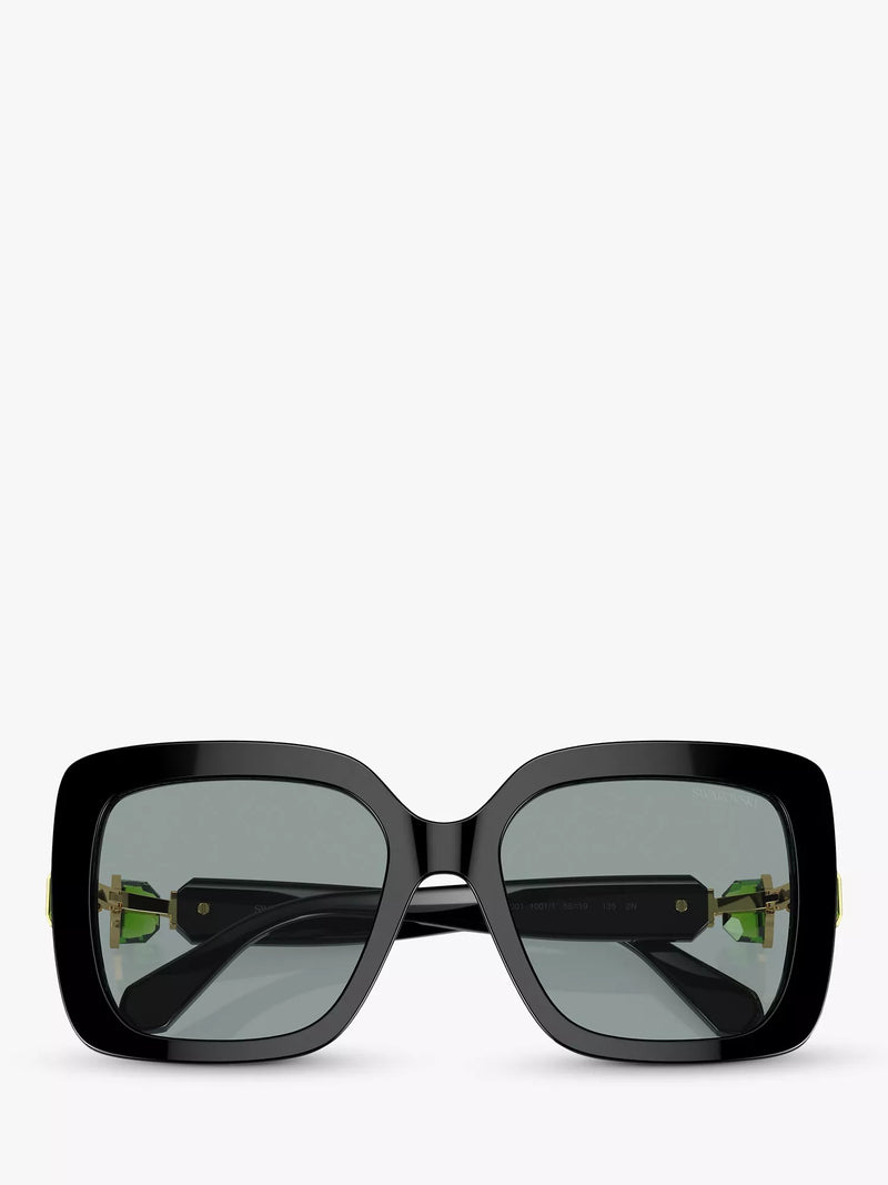 Swarovski square sunglasses black grey (British brand)