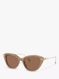 Swarovski cat's eye sunglasses brown acetate frame (British brand)