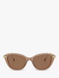 Swarovski cat's eye sunglasses brown acetate frame (British brand)