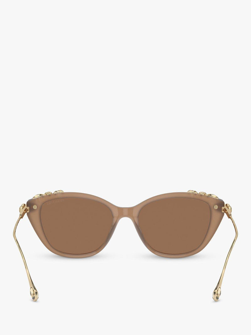 Swarovski cat's eye sunglasses brown acetate frame (British brand)