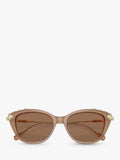 Swarovski cat's eye sunglasses brown acetate frame (British brand)