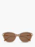 Swarovski cat's eye sunglasses brown acetate frame (British brand)