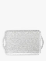 John Lewis Large Handled Melamine Tray in Grey with Strawberry Thief Print- Buy online at McGrocer