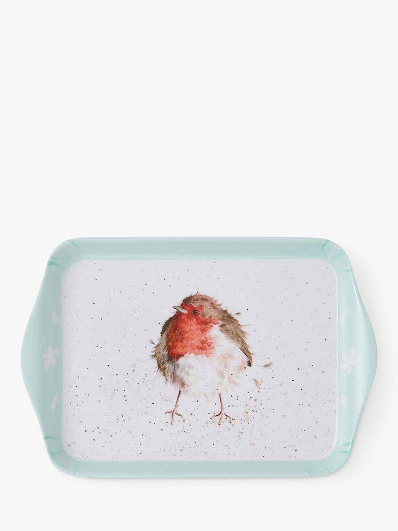 Wrendale Designs melamine scatter tray with robin design, 21.5cm (British brand)