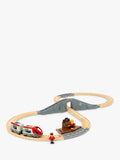 BRIO travel train playset with 22 wooden pieces (British brand)