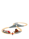 BRIO travel train playset with 22 wooden pieces (British brand)