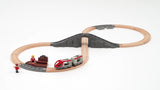 BRIO travel train playset with 22 wooden pieces (British brand)