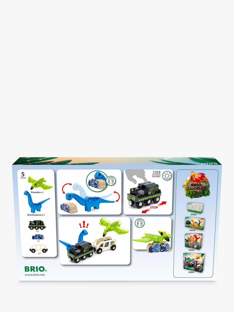 BRIO Dinosaur Battery Train Playset, UK version