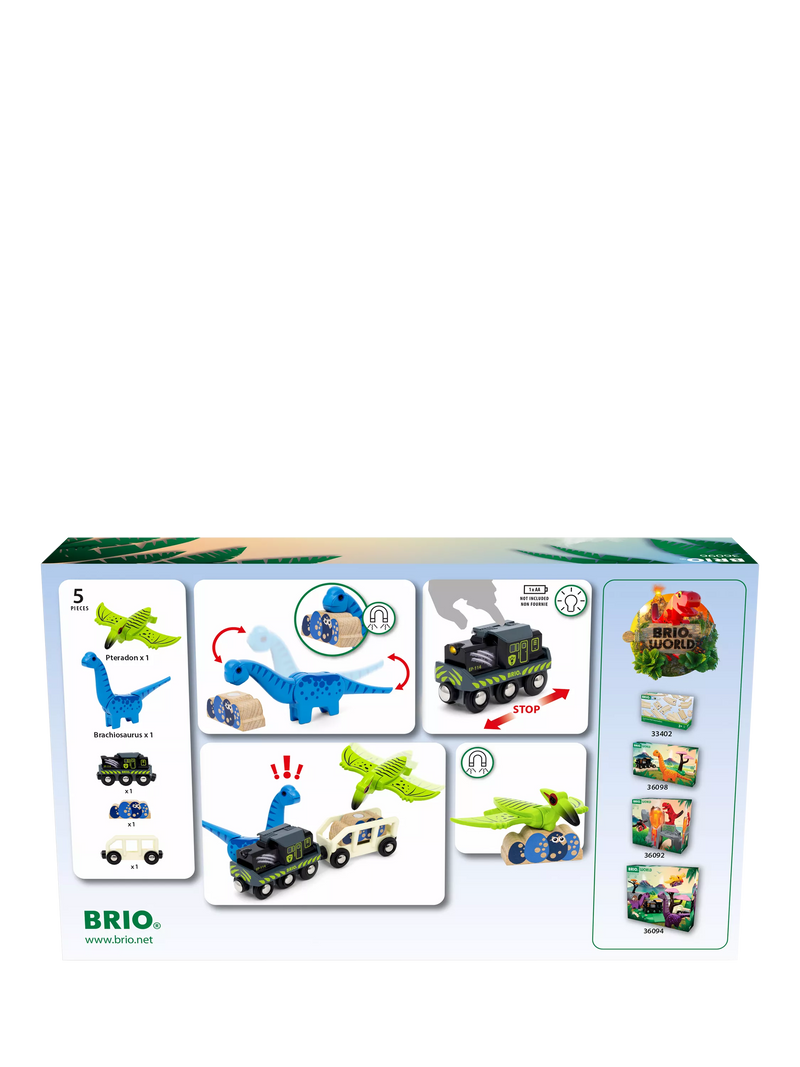 BRIO Dinosaur Battery Train Playset, UK version